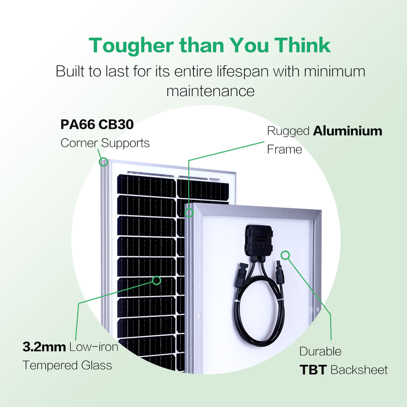 12v painel solar 120w Mono Off Grid Power para RV Campervan Barco Caravana Carrocaravana