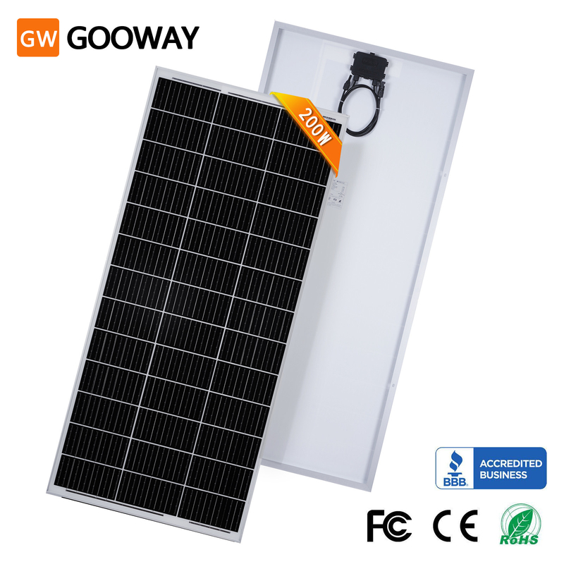 200w painel solar 12v Mono Off Grid Power Para RV Campervan Barco Caravana Caravana