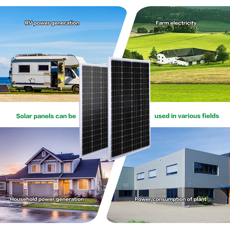 200w painel solar 12v Mono Off Grid Power Para RV Campervan Barco Caravana Caravana