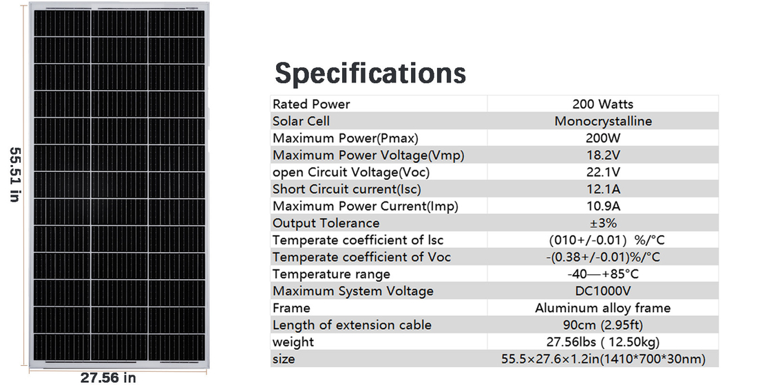 200w 400w 800w Kit de painéis solares 12v com suportes de montagem RV Caravana Camper Van