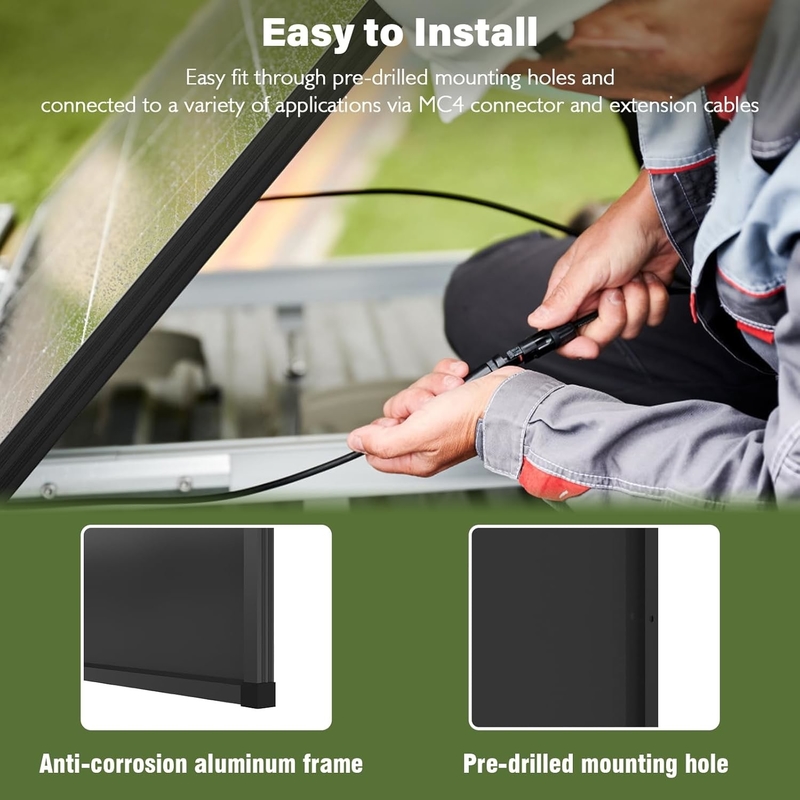 200w painel solar Mono Off Grid Power Para RV Campervan Barco Caravana Motorhome UK