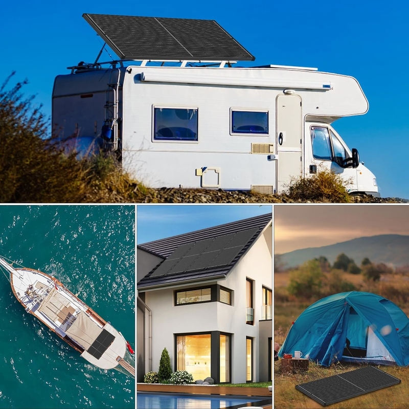 200w painel solar Mono Off Grid Power Para RV Campervan Barco Caravana Motorhome UK