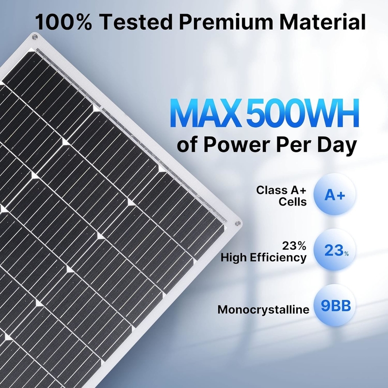 Painel solar flexível de 100w 12v para caravana RV Cabina de barco Casa Camper Van Shed Uk